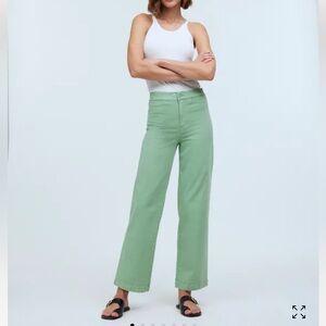 Madewell‎ Emmett Wide Leg Crop Pistachio Green Womens